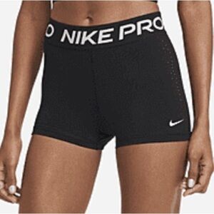 Nike Plain Black Pros 3 inch Shorts